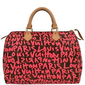 Louis Vuitton Pink Monogram Graffiti Speedy 30 Handbag M93704 AA0039 177674